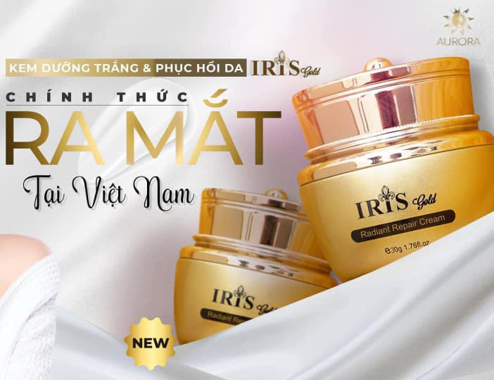 Kem phục hồi & dưỡng trắng da Iris Gold