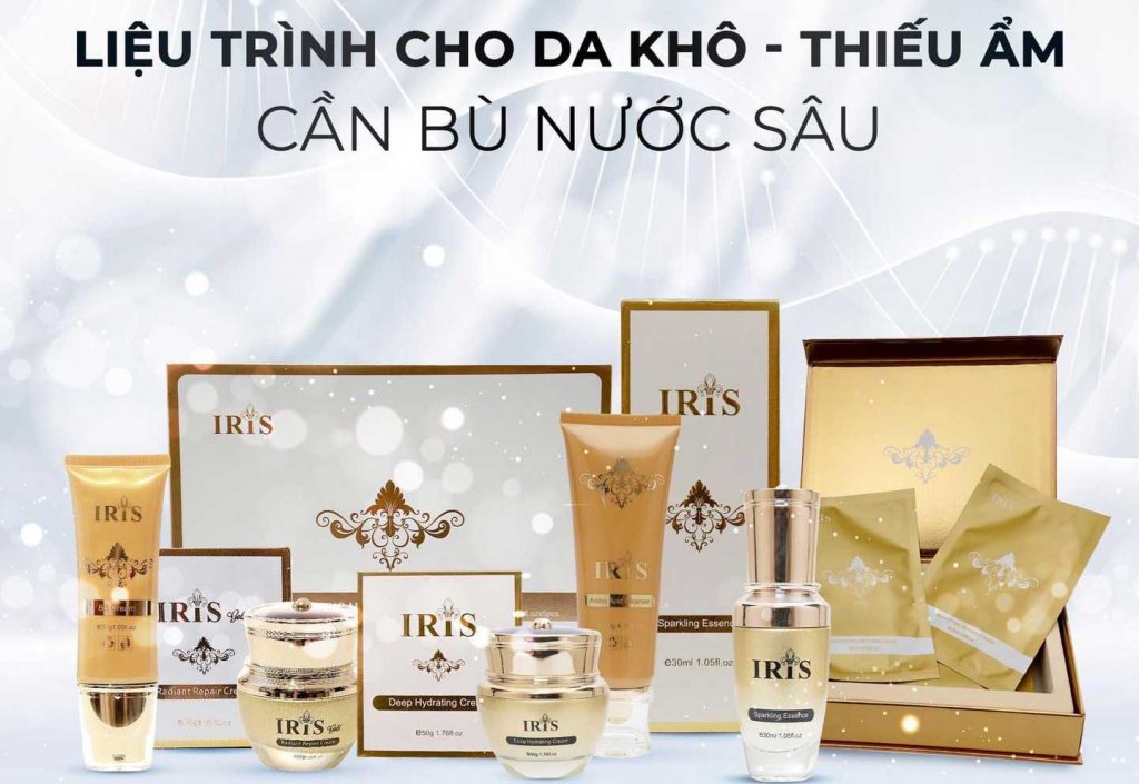 Liệu trình cho da khô thiếu ẩm cần bù nước sâu của Iris gold